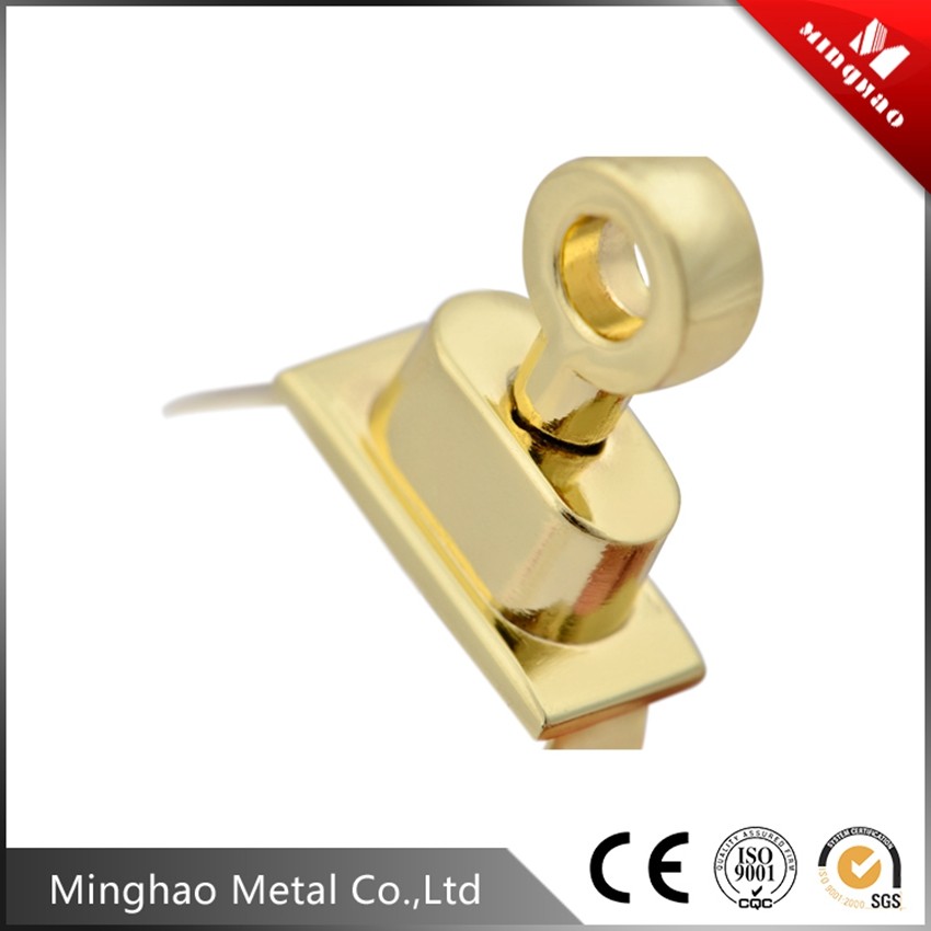New style gold handbag square turn lock for bag parts,15.4*12.18mm turn lock