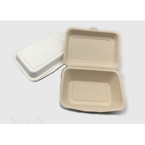 655ml Rectangle 7"×5'' Unbleached Biodegradable Takeout Containers