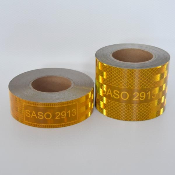 Aluminized Customized Mirco Prismatic SASO 2913 Self Adhesive Reflective Tape Sticker