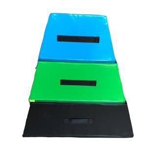 China Trapezoid Three Layers Gym Pommel Horse / Soft Play Toys Customized Color wholesale