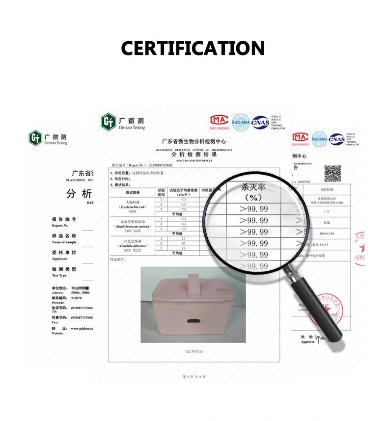 Canvas / PU Mirco USB 3 Min 12 Pcs 280nm UVC LED Sterilizer