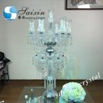 Antique Crystal Glass Candelabra Table Centerpiece 13 Arms Crystal Glass