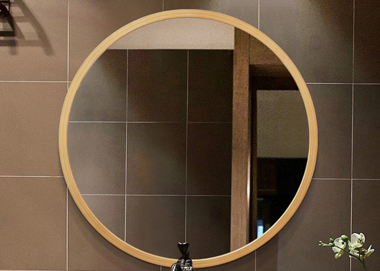 Large Framed Bathroom Vanity Mirrors Flower Grain Color Customized Size