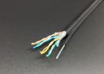 Outdoor UTP Network Lan Bulk CAT5E Cable With Steel Messenger Twisted Wire
