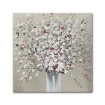 Modern Texture Hand Painted Oil Painting Colorful Flower Canvas Wall Art For