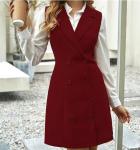 Oem Apparel Manufacturers Women'S Suit Dress Sexy Sleeveless Button Up Skirt
