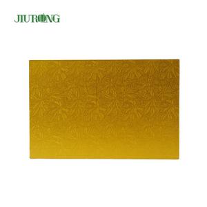 China Gold Cardboard Base large rectangle cake board 11 inch BSCI Certification wholesale