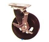 China 900 Pound 6 Inch Casting Dumpster Caster Wheels With Side Brake wholesale