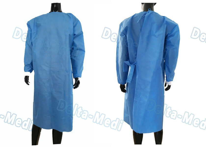 Over Locking Disposable Surgical Gown Reinforced Waterproof For Surgery