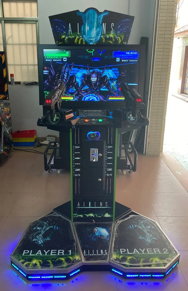 Aliens Extermination Arcade Shooting Game Machine With 55 Inch 2 Players Classic Video Game