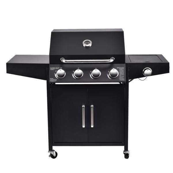Easily Assembled 4 1 Burners Gas Grills Powder Coated Camping Bbq Grill Machine