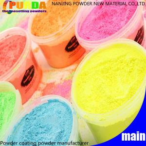 China Candy Color Epoxy Polyester Powder Coating , Hybrid Powder Coating Smooth Surface wholesale