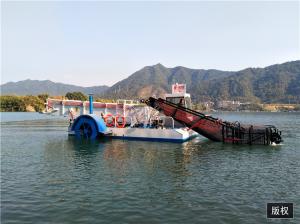 China grass cutting boat reed harvester ship boat weed harvester water hyacinth harvester wholesale