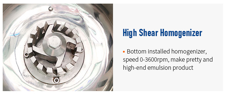 50L Fixed Type Vacuum Emulsifier Mixer Paste Lotion Making Machine SUS Material
