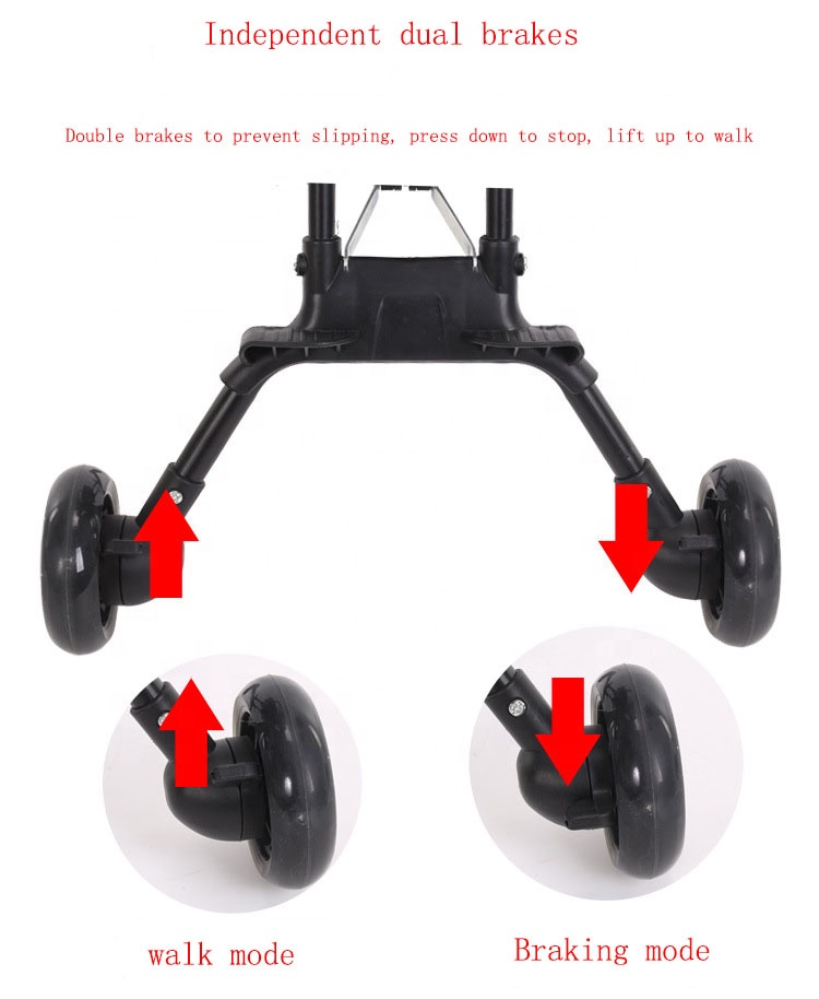 6 Months 3 Years Age Group Carbon Steel Baby Stroller Foldable Reversible High View