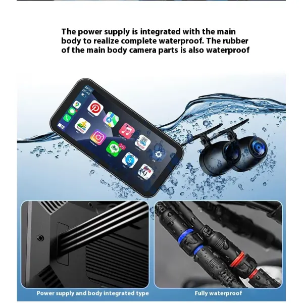 High Sensitivity Touch Screen Motorcycle Tachograph With Carplay Compatibility
