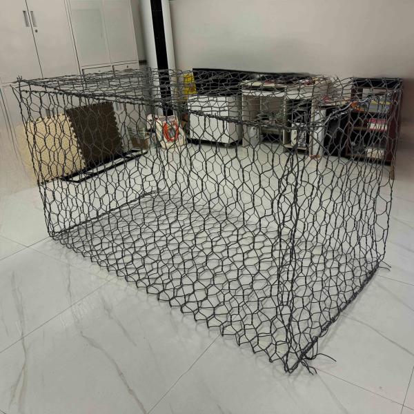 Galvanized Gabion Stone Cage Anti Corrosion Wire Netting For Landscaping
