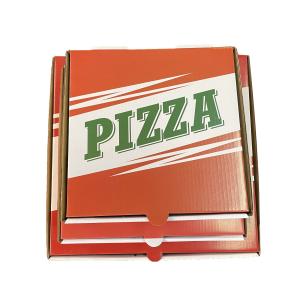 China Goods in Stock Wholeasale High Quality Corrugated Kraft 8-12 Inch Pizza Box with Disposable Lock, MOQ 100PCS wholesale