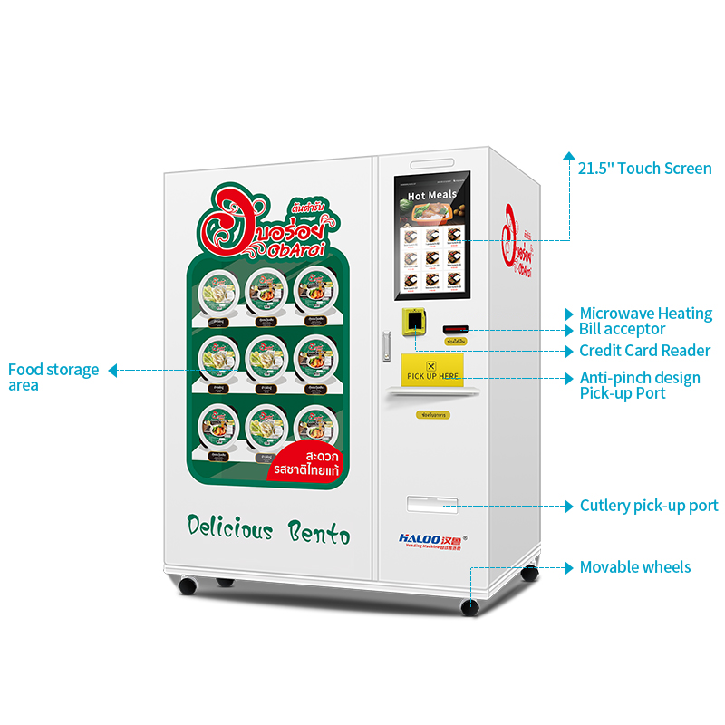 Minus 20 degree Celsius Prep Frozen Meals Bento Breakfast Lunch Box Dumplings Food Vending Machine with Fast Heating Function