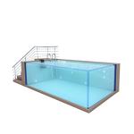 Solid Safety Endless Clear Glass Panels Custom Outdoor In-Ground Family Swimming