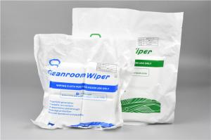 China Lint Free Laser Cutting 100% Polyester Cleanroom Wipes For Electronics Industry wholesale