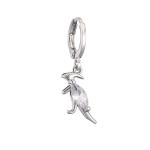 Micro Sterling Silver Crystal Jewelry Inlaid Zircon Retro Dinosaur Dangle