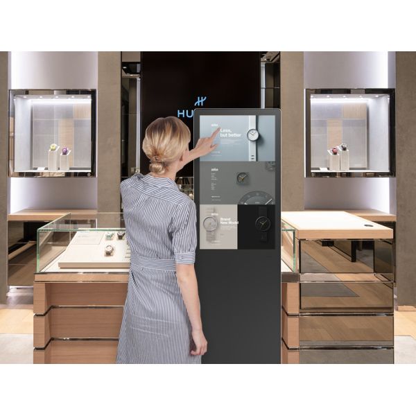 Floor Standing LCD Display Capacitive Digital Signage 55" Vertical