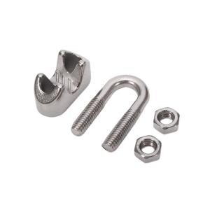 China OEM Supported DIN741 Stainless Steel Wire Rope Clip for General Industry Rigging Cable Grip Clamp 4.6mm 7.9mm 10mm 12mm wholesale