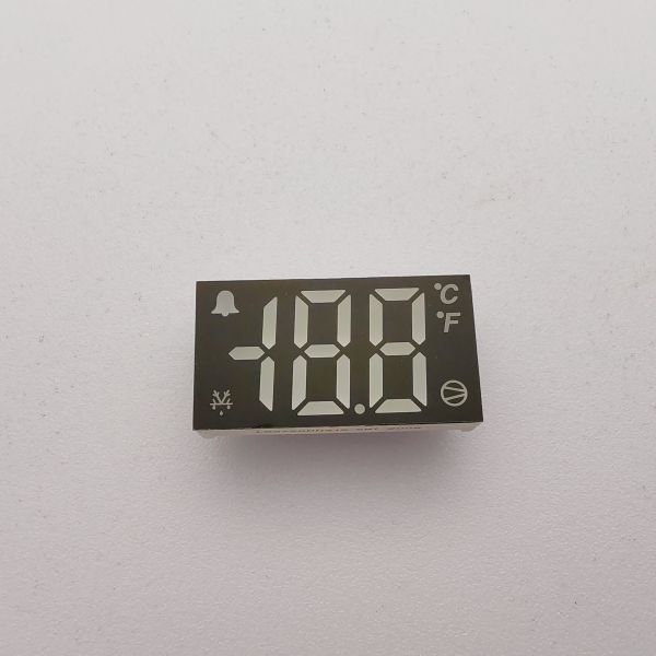 Triple Digit Ultra White/Green 7 Segment LED Display for Water Heater