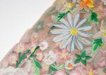 Polyester Multi Colored Dress Lace Fabric With Heavy Embroidery By OEKO TEX 100