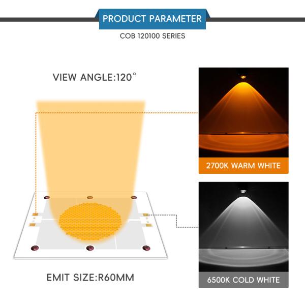 Flip Chip COB LED Module 1200w +1200w Full Spectrum High Power LED Chip for Photography light