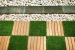 Interlocking Faux Grass Tiles for Artificial Grass Turf Size 300x300x22/25mm
