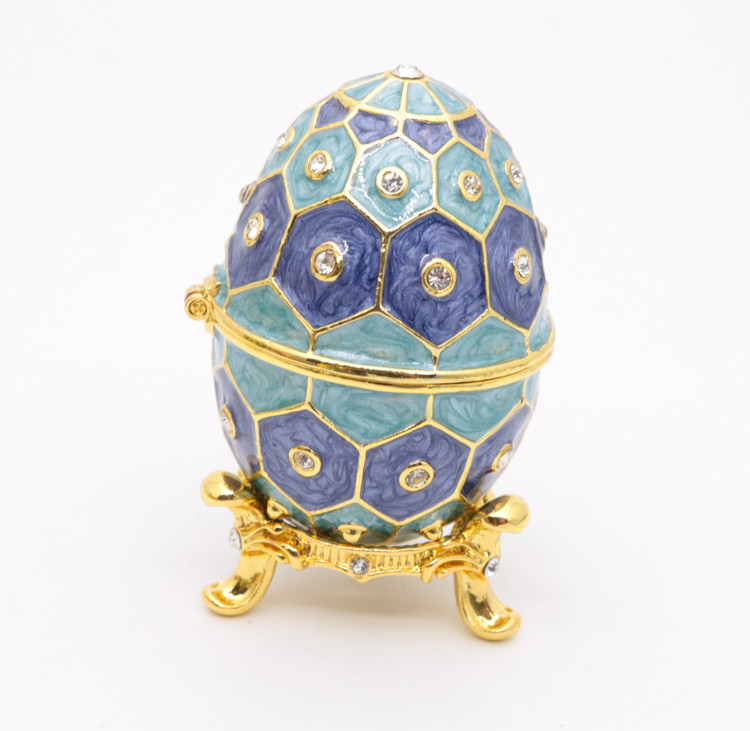 Faberge Egg Crystals Jewelry Trinket Box Gift Enamel Easter Faberge Egg Jewellery Box Ring Earrings Russian Case