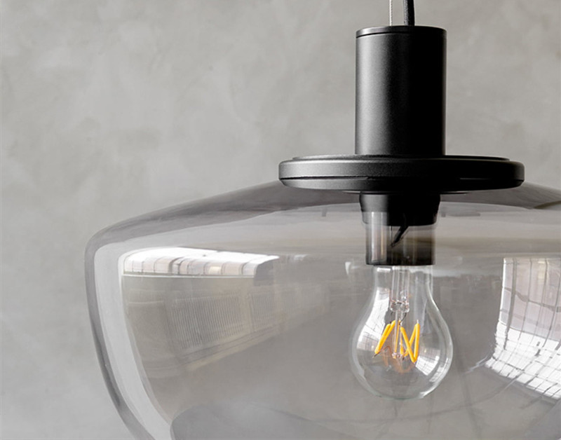 Denmark Design Glass Pendant Lamp White Transparent Kitchen Living Room Bank Pendant Lamp(WH-GP-135)