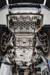 Radiator Engine Transmission Transfer Skid Plate Set for Mitsubishi Pajero 4x4