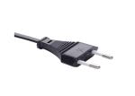 Household Electrical European Power Cord 2pin Ac Standard Power Cord In Black