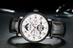Black Leather Luxury Mechanical Watches White Dial Automatic Movement