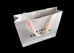Foldable Custom Printed Bags , Boutique Shopping Bags With Ribbon Handle Luxury