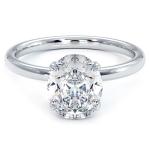 Lab Diamond Wedding Bands For Women , VVS Clarity HPHT Oval Cut Lab Grown