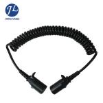 Male To Female Rear View Camera Cable 7 Pin Din Connector Spiral Trailer Cable
