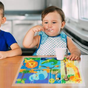 China Clear / Printed Reusable Plastic Tablecloth Heat Seal For Children wholesale