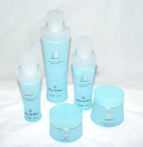 China 4 Ounce 1 OZ Blown Coloured Flint Emulsion Cosmetic Glass Bottles and Jars wholesale