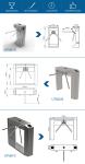 ID Card Support Tripod Entrance Barrier Gate , Verticle Tripod Barrier Turnstile