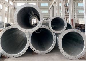 China Hot Dip Galvanised 8mm Thick 110kv Tubular Steel Pole wholesale