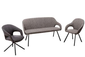 China 810*580*615mm Upholstered Dining Fabric Chair Modern Style Powder Coating wholesale