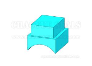 China Original Silicone Rubber Bumpers Semi Transparent L19.2 x W16.15 x H14 mm wholesale