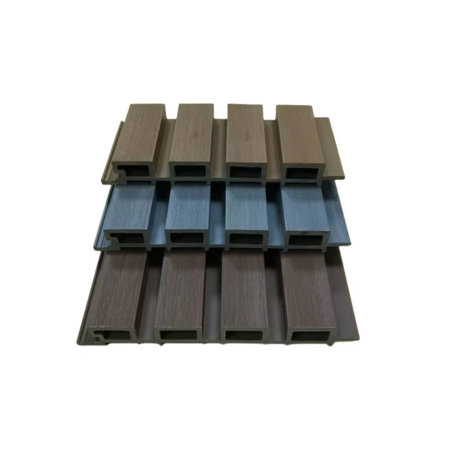 Commercial Coextrusion 3D WPC Louver Panels Wall Slat For Interior Decoration