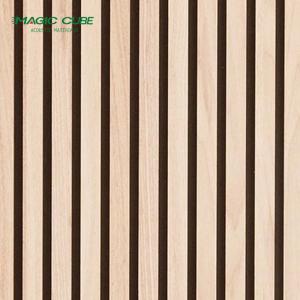 China 2400*600*21 mm Standard Size Polyester Fiber Wooden Acoustic Panel for Modern Design wholesale