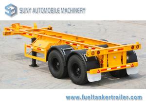 China 20ft 25 Ton Flatbed Semi Trailer Skeleton Semi Trailer With Mechanical Suspension wholesale