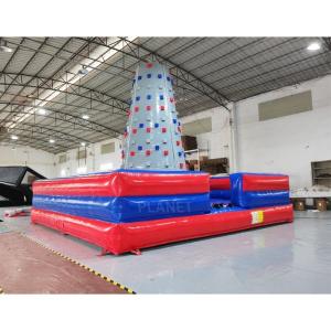 China Commercial Adults Sport Game PVC Inflatable Climbing Mountains Rock Wall Games Obstacle Course wholesale